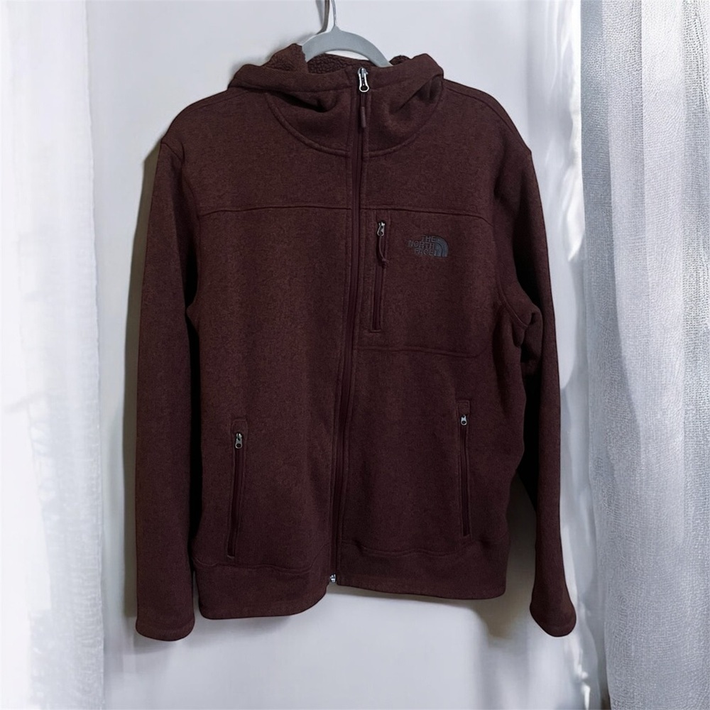 The North Face Men’s Gordon Lyons Fleece Sweater Full Zip Hoodie Size Large Rust